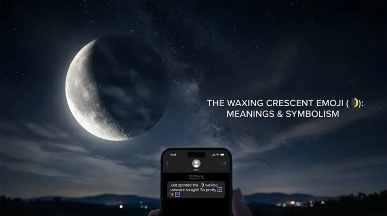 waxing crescent emoji