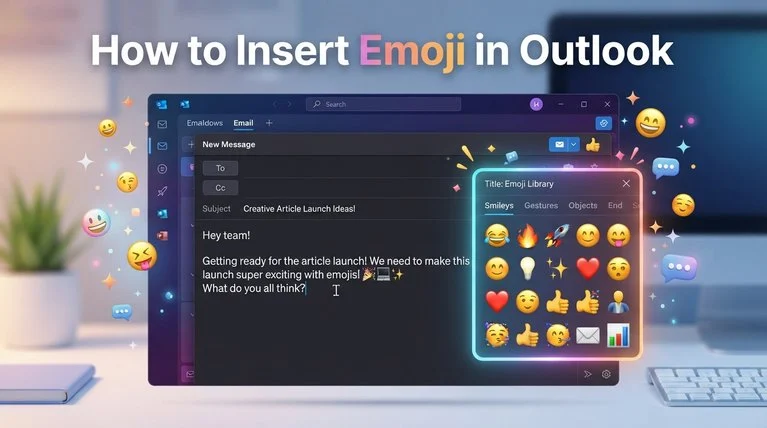 how to insert emoji in outlook