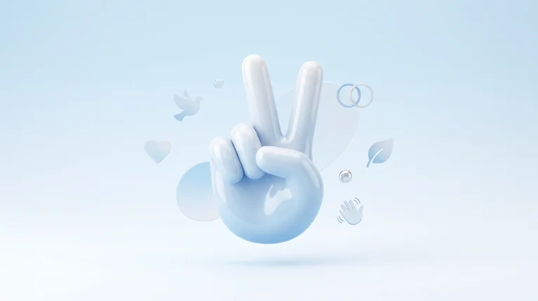 peace sign emoji