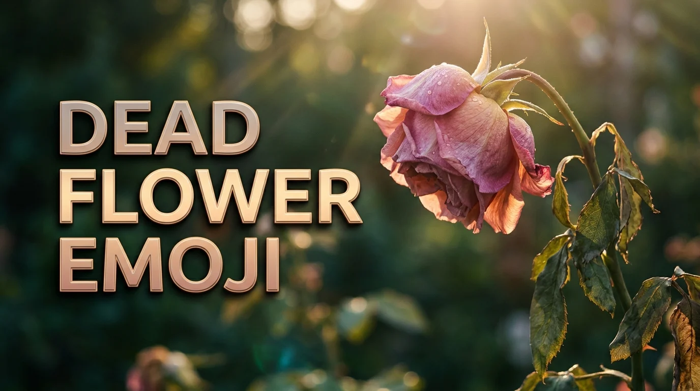 dead flower emoji