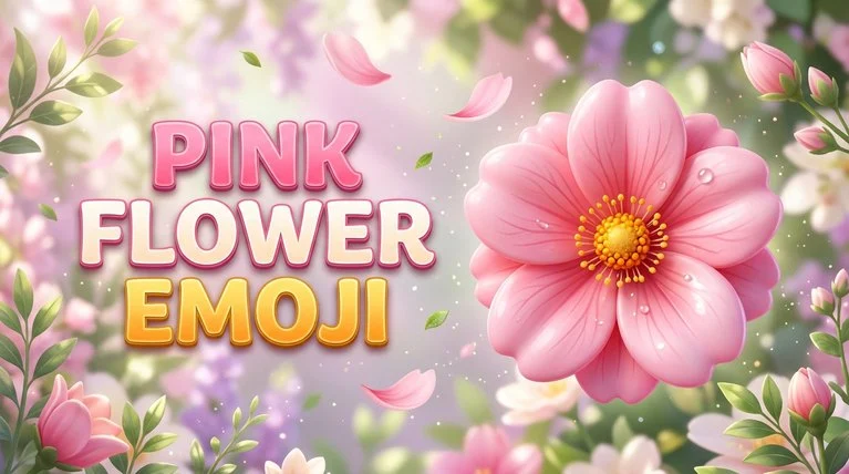 pink flower emoji