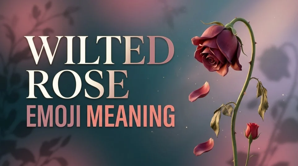 wilted rose emoji meaning